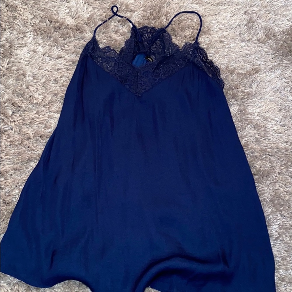 blue silk shirt